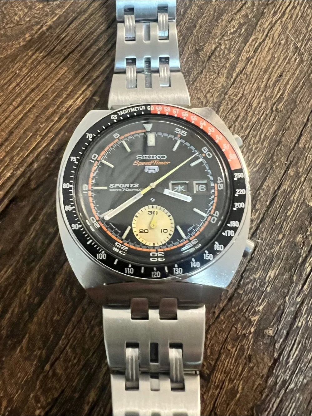 Vintage Seiko 5 Sports Speed-Timer 6139-6030 Chronograph April 1970 Proof Dial